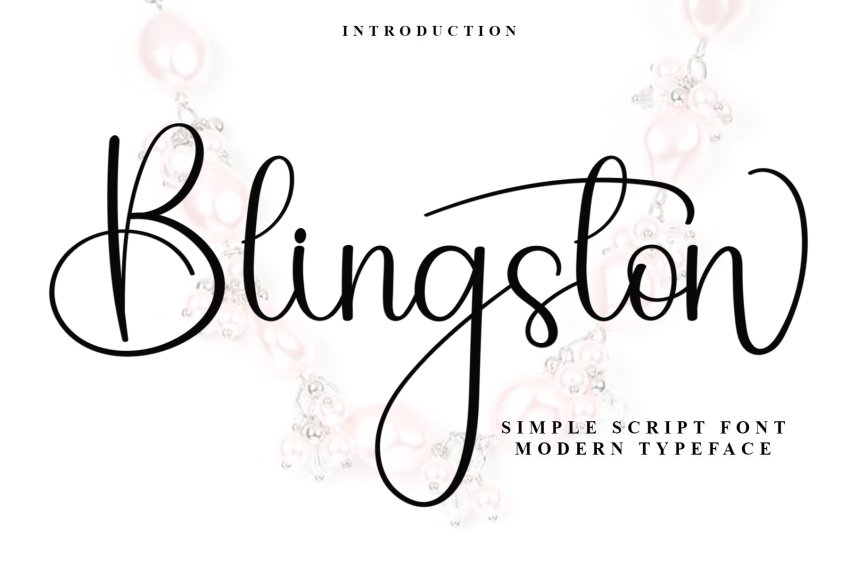 Blingston Simple Script Font - Befonts