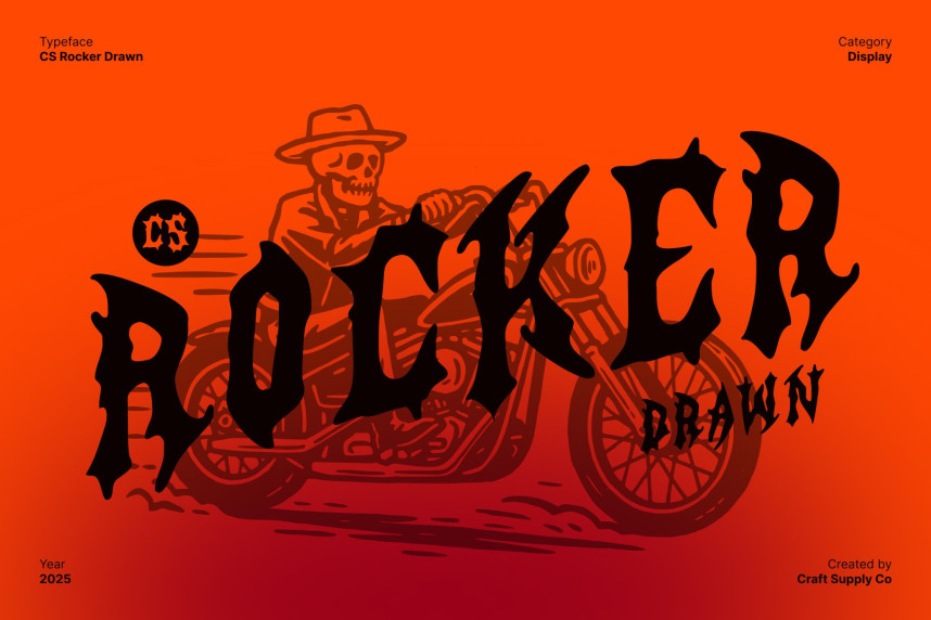 CS Rocker Drawn Font - Befonts