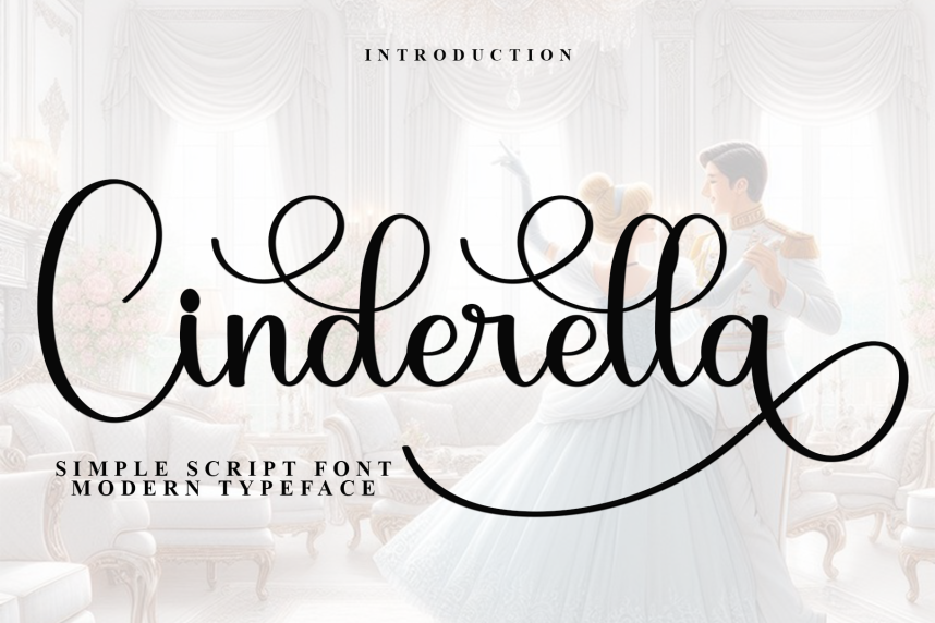 Cinderalla Script Cinderella - Modern Script Handwritten Font - Befonts