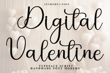 Digital Valentine Simple Handwritten Font
