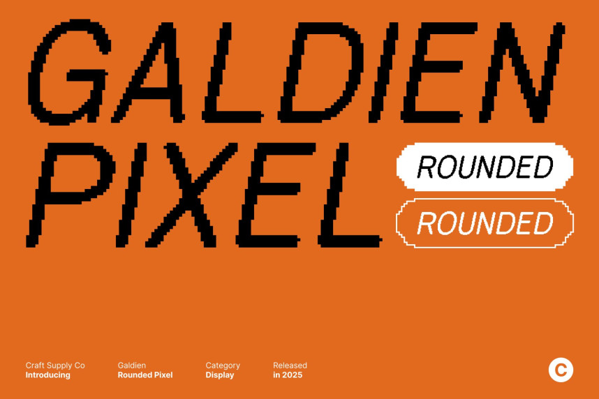 Galdien Rounded Pixel Font - Befonts