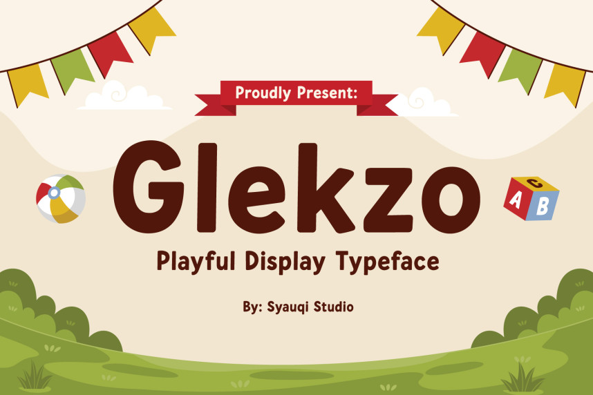 Glekzo – Playful Display Typeface - Befonts