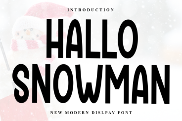 Hallo Snowman Playful Font
