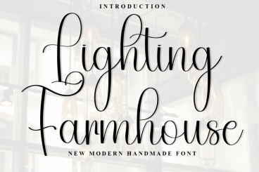 Lighting Farmhouse - Modern Script Handwritten Font