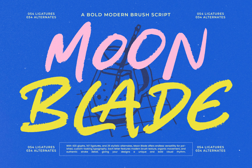Moon Blade - Brush Script Font - Befonts