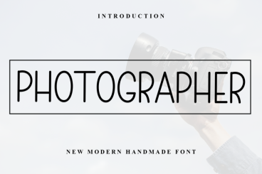 Photographer - Modern Handmade Font