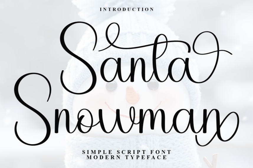 Santa Snowman - Modern Script Handwritten Font - Download Free Font