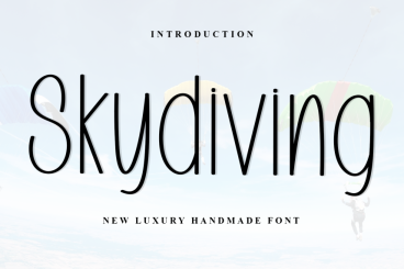 Skydiving Handmade Font