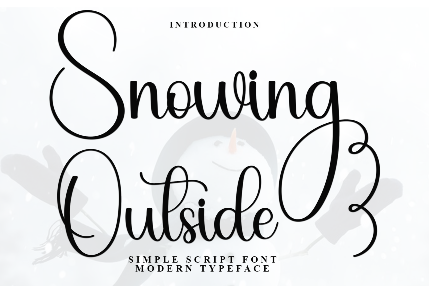 Snowing Outside Simple Script Font - Befonts