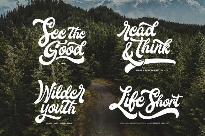 The Fountain Script Font preview image 4