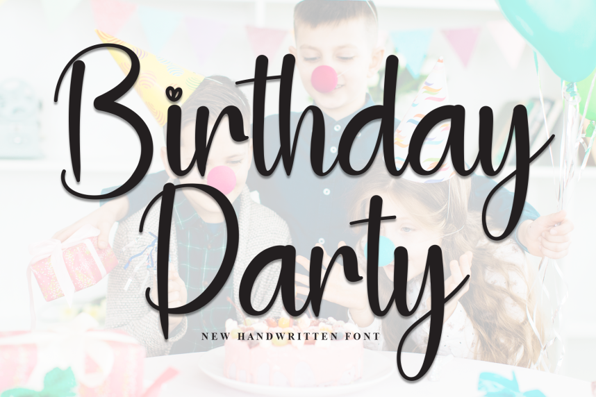 Birthday Party - New Script Handwritten Font - Befonts