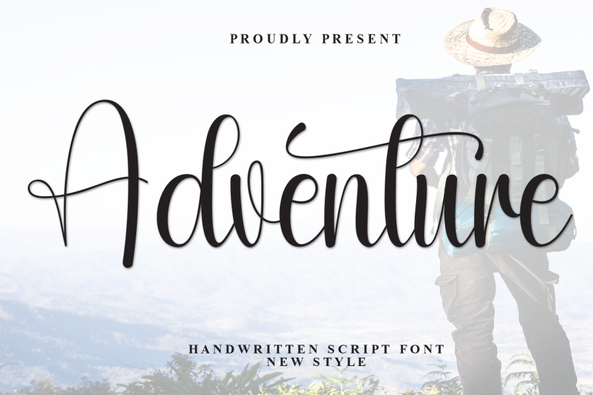 Adventure - Modern Script Handmade Font - Befonts