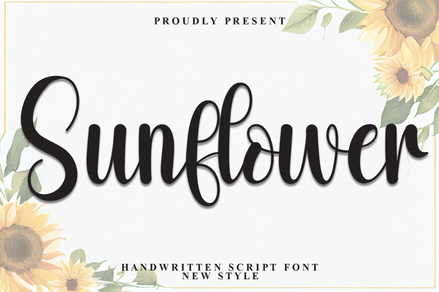 Sunflower Signature Sunflower Style Script Font - Befonts