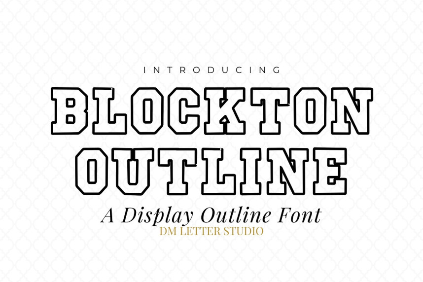 Blockton Outline Font - Befonts