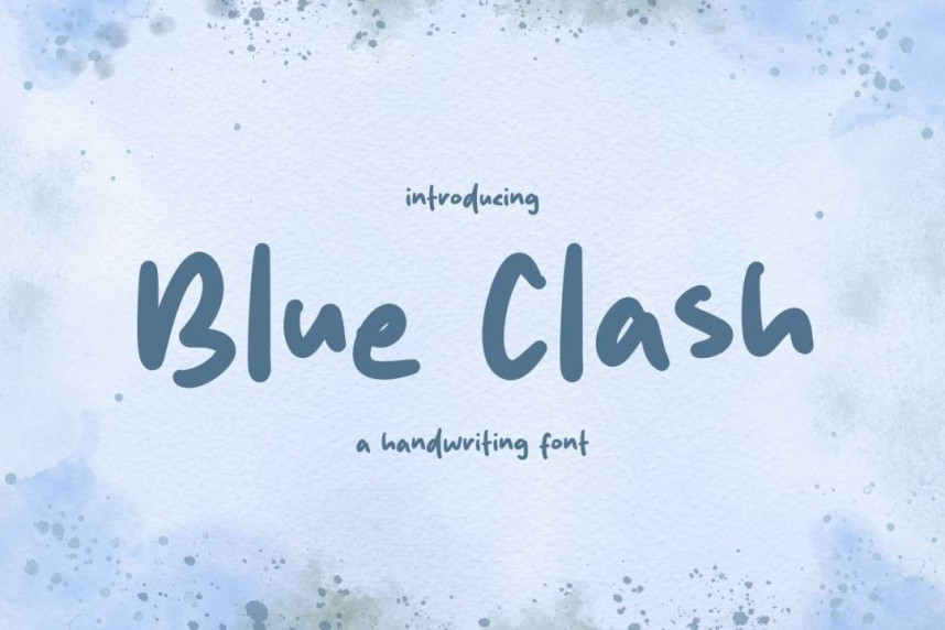 Blue Clash Font - Befonts