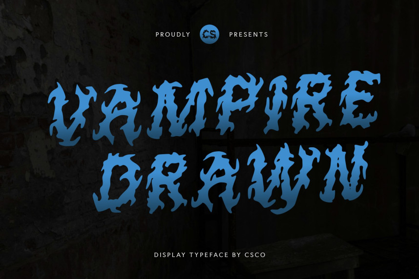 CS Vampire Drawn Font