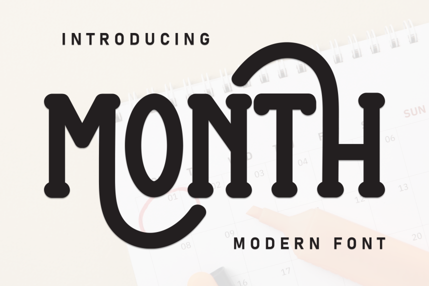 Month – Creative Style Font - Befonts