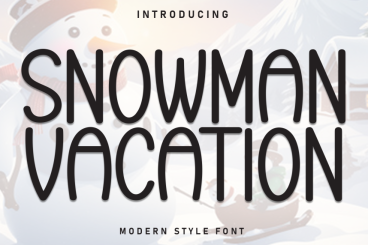 Snowman Vacation – Handmade Font