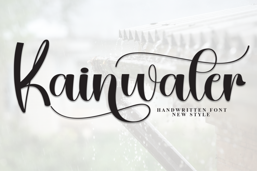 Rainwater – Natural Script Handwritten Font - Befonts