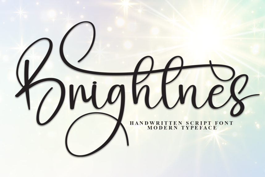 Brightnes – Natural Script Handwritten Font - Befonts