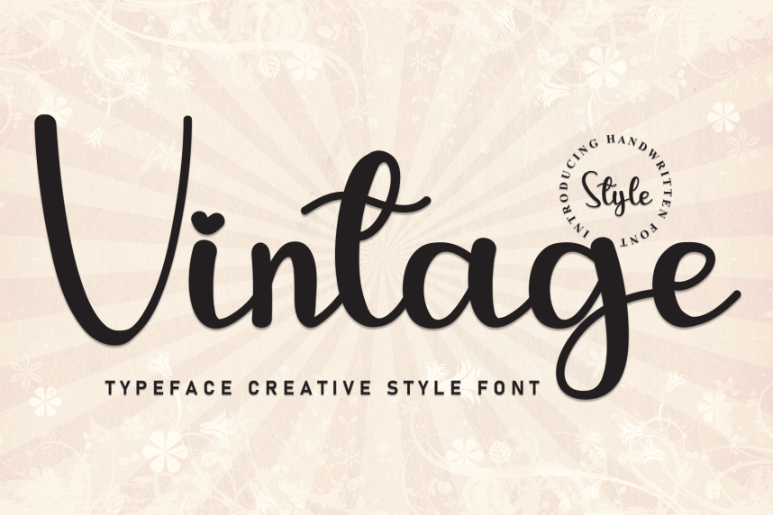 Vintage – New Handwritten Script Font - Befonts