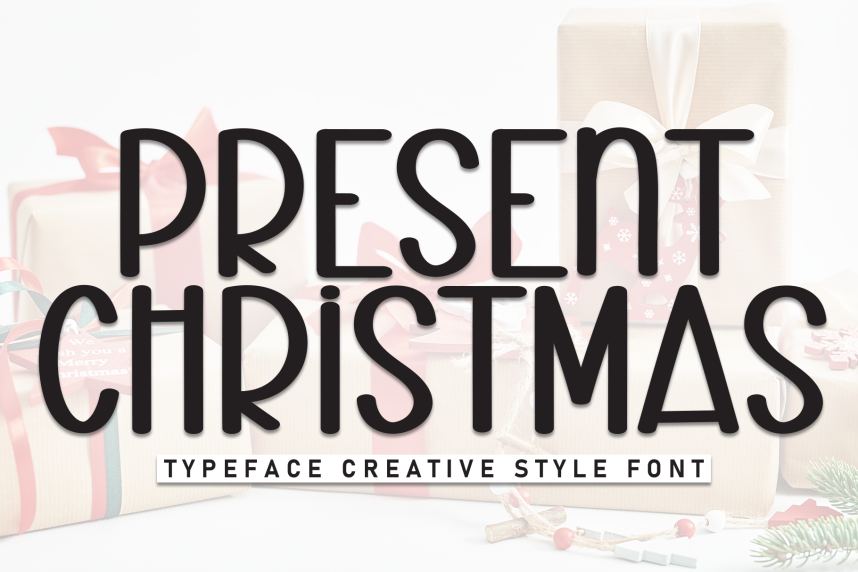 Present Christmas Script Font - Befonts
