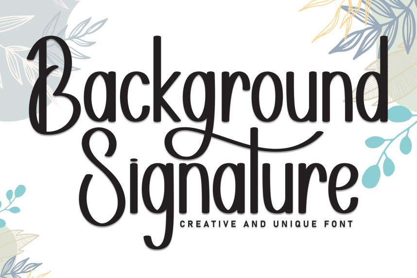 Background Signature Script Font - Befonts