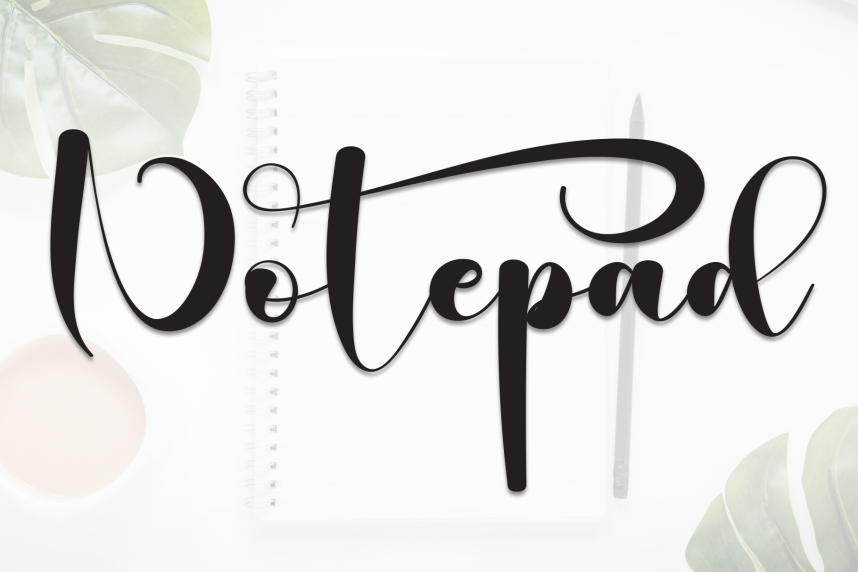 Notepad Script Font - Befonts