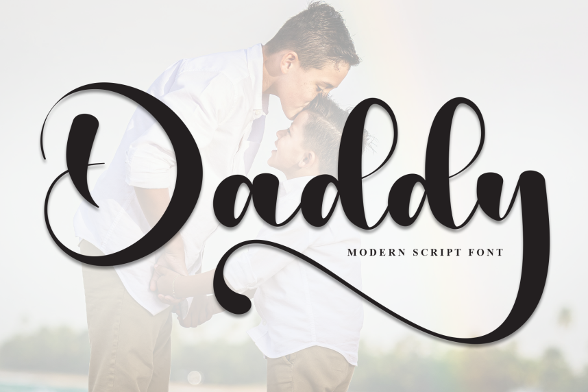 Daddy – Natural Script Handwritten Font - Befonts