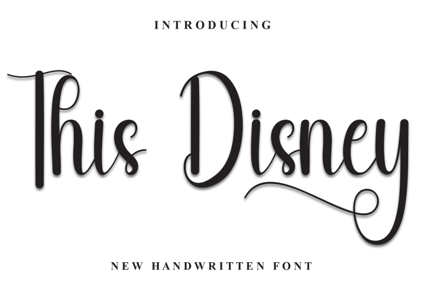Lisney Script Font This Disney – Natural Script Handwritten Font - Befonts