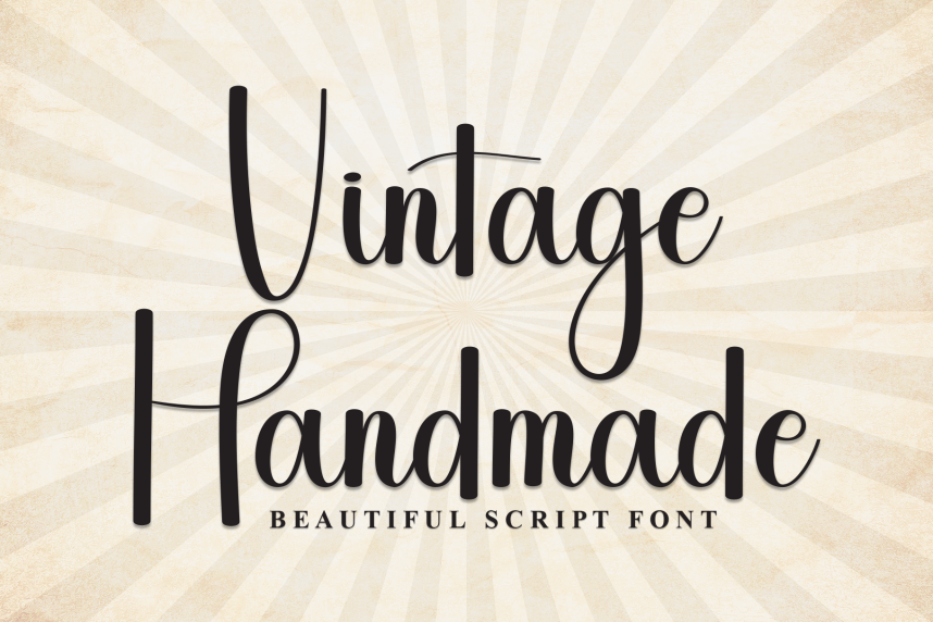 Vintage Handmade – Natural Script Handwritten Font - Befonts