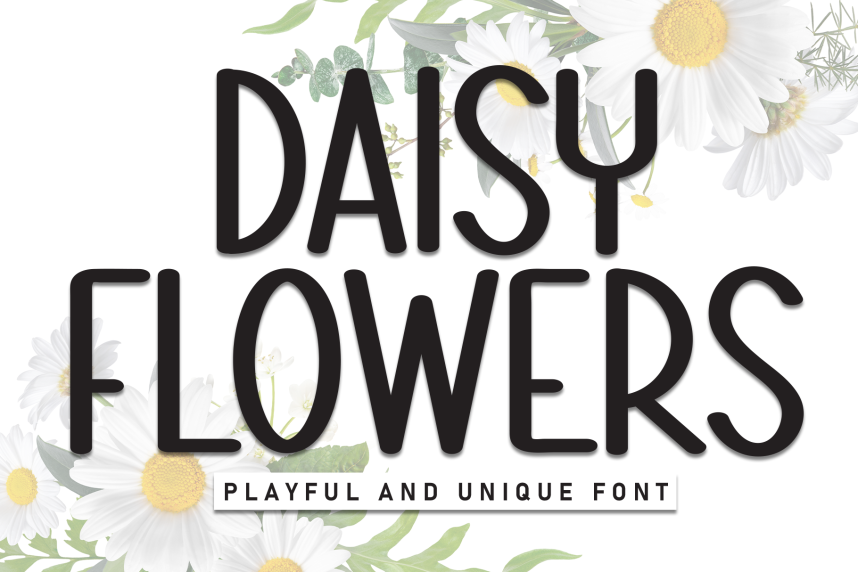 Daisy Flowers - Playful And Unique Font - Befonts