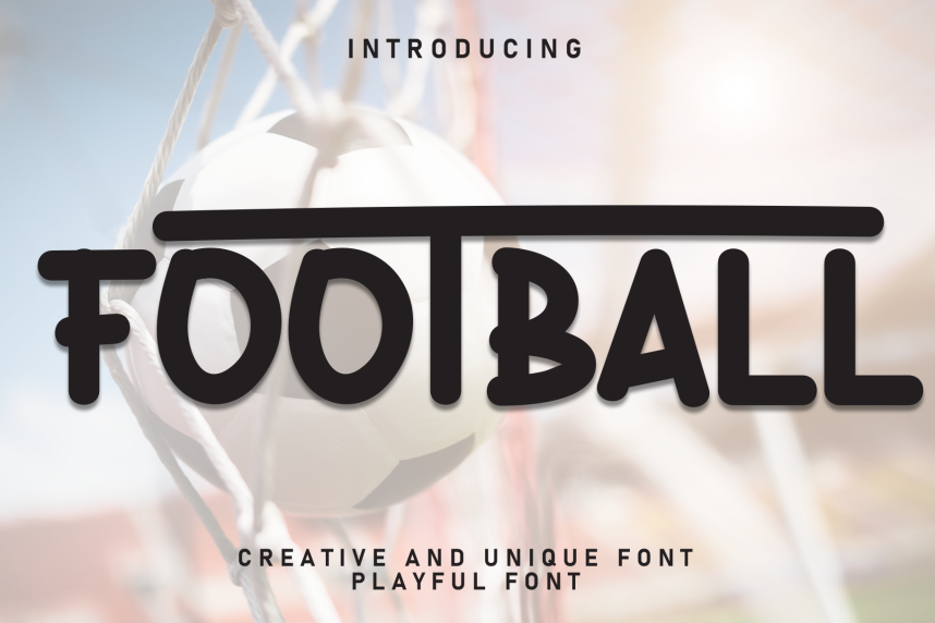 Football Creative Lettering Football – Creative And Unique Font - Befonts