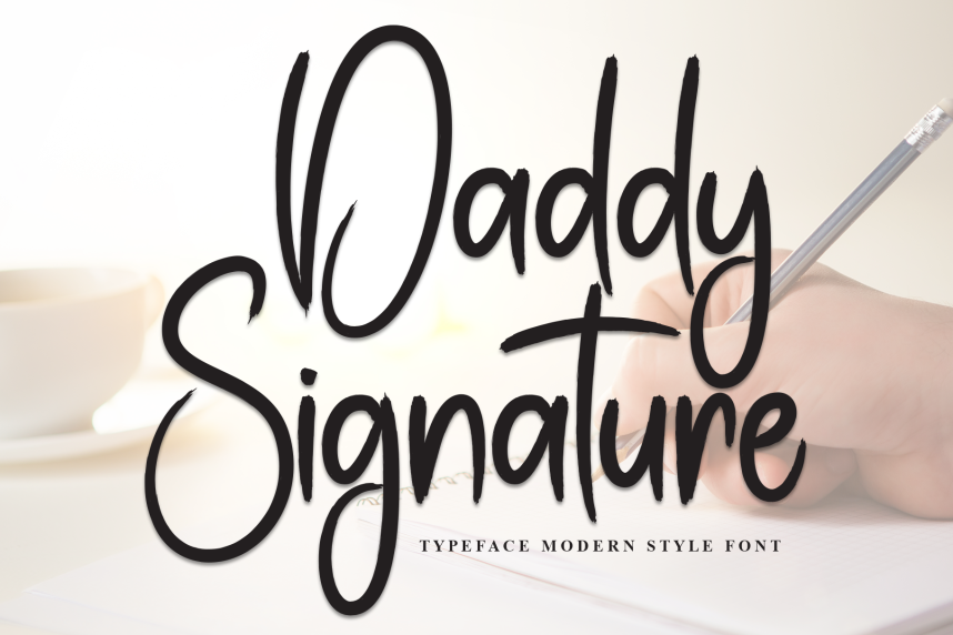 Daddy Signature – Natural Script Handwritten Font - Befonts