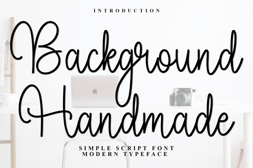 Background Handmade - Simple Handwritten Font - Befonts