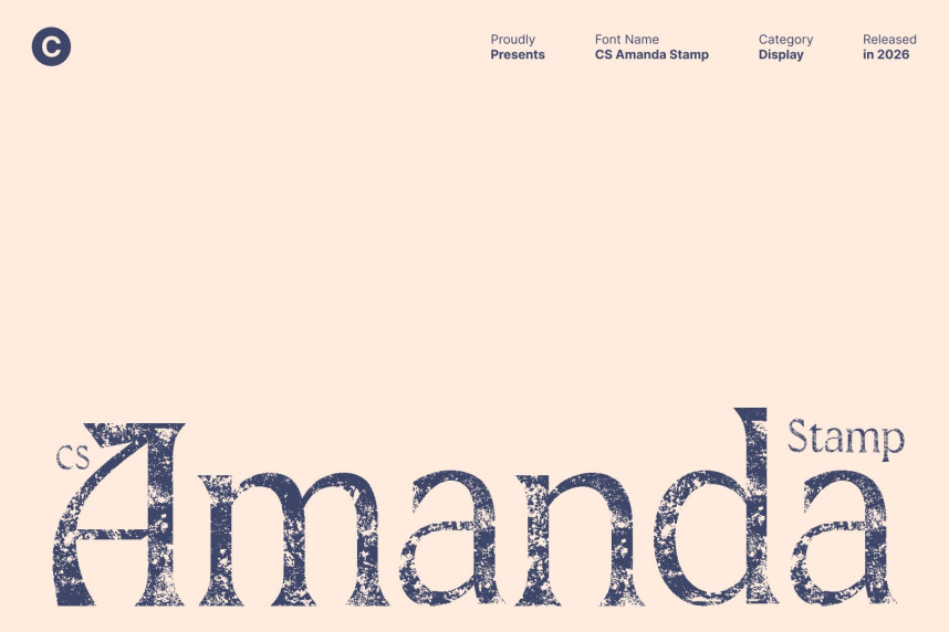 CS Amanda Stamp Font - Befonts