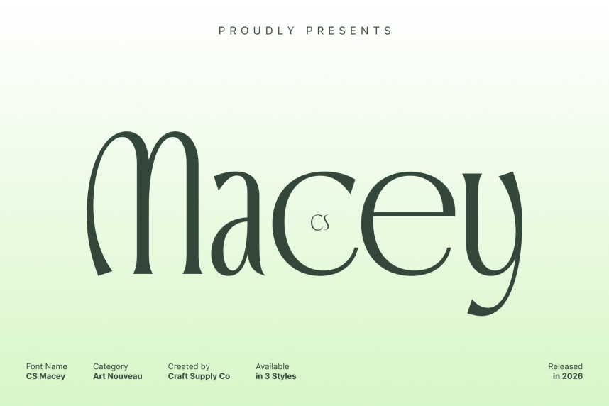 Macoy Lettering Design CS Macey Typeface - Befonts