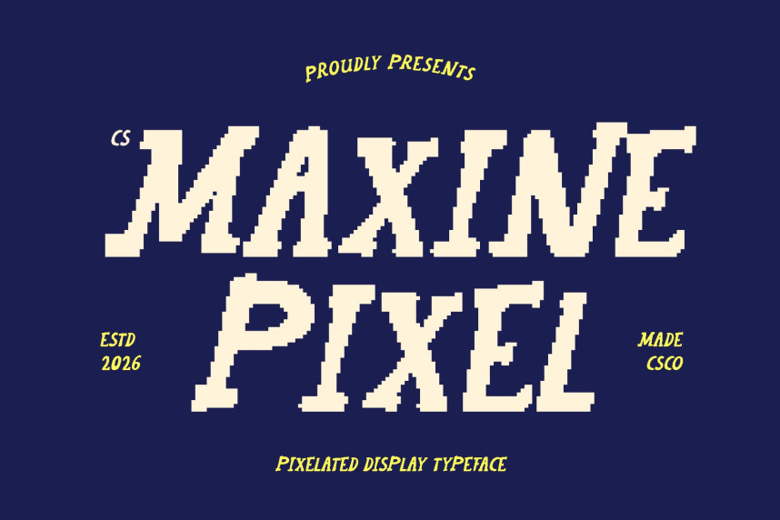 CS Maxine Pixel Font - Befonts