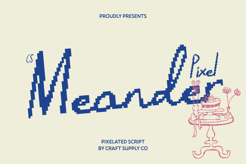 CS Meander Pixel Font - Befonts