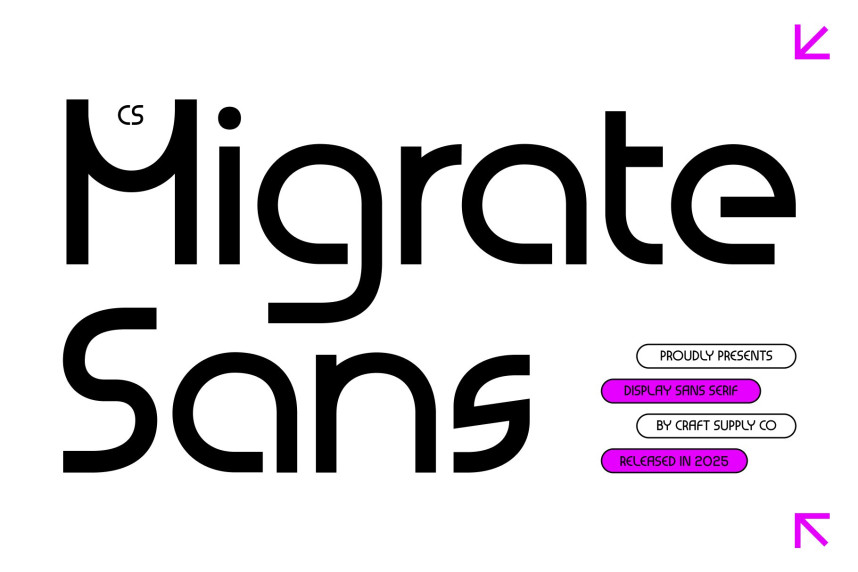 Migration Lettering Design CS Migrate Font - Befonts