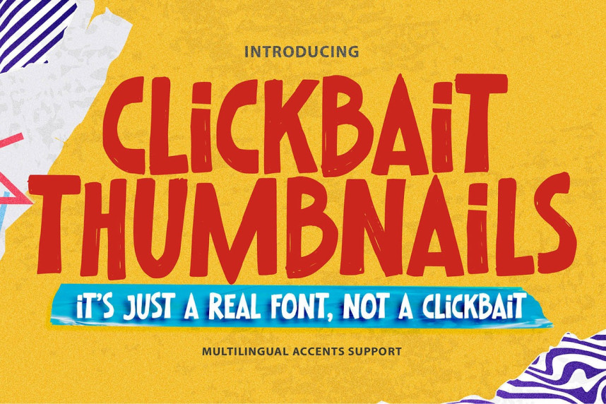 ClickbaIt Thumbnails Font - Befonts