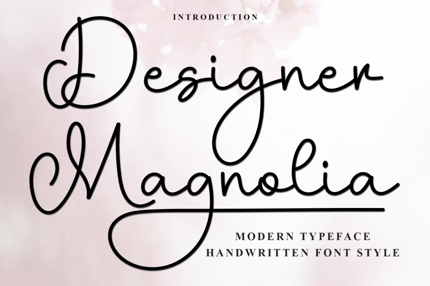 Designer Magnolia – Handwritten Script Font - Befonts