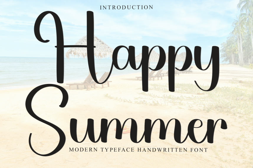 Happy Summer – Stylish Handwritten Script Font - Download Free Font