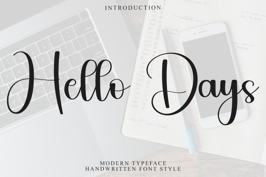Hello Days – Natural Script Handwritten Font - Befonts