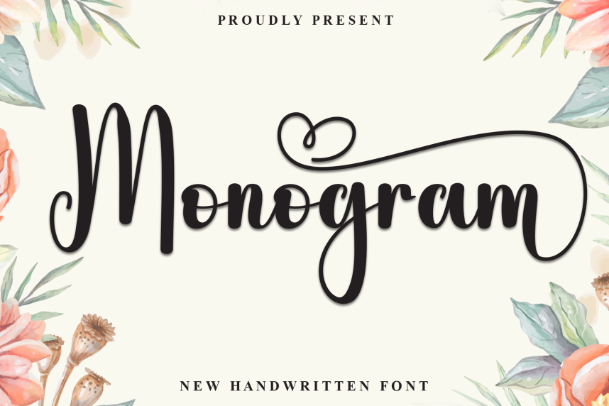 Monogram – Stylish Handwritten Script Font - Befonts