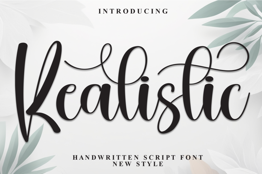 Realistic – Natural Script Handwritten Font - Befonts
