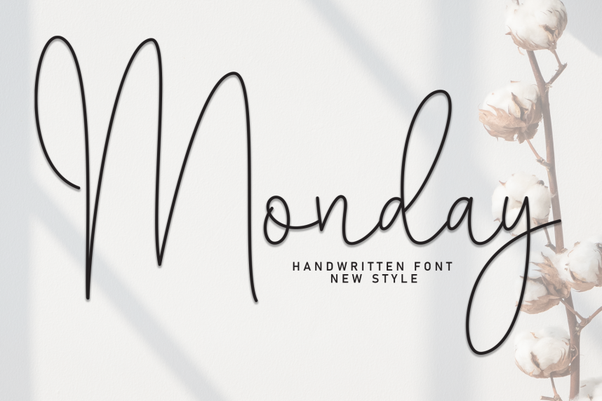 Monday – New Style Handwritten Script Font - Befonts