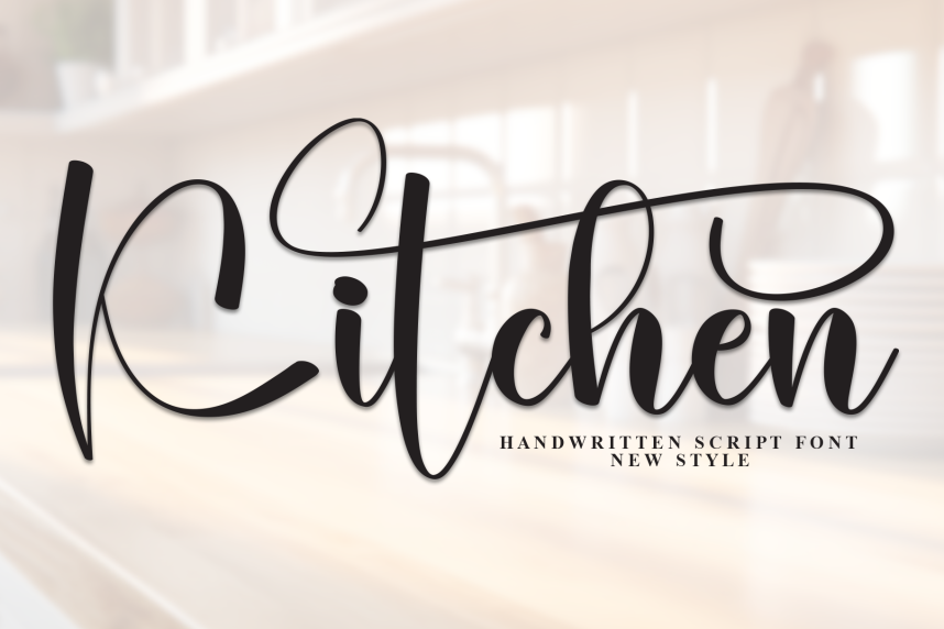 Kitchen – Creative Handwritten Font - Befonts