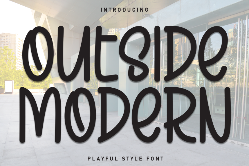 Outside Modern – Playful Style Font - Befonts