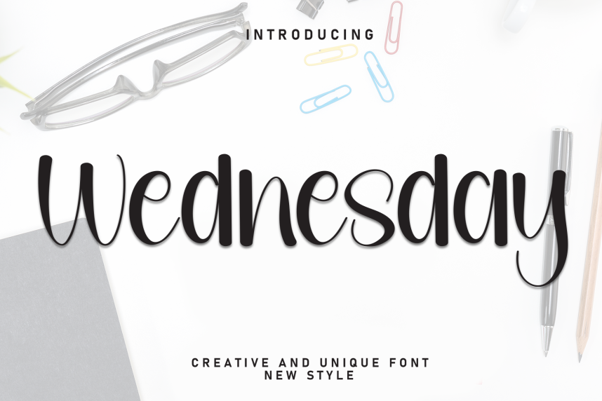 Wednesday Beautiful Script Wednesday – Stylish Handwritten Script Font - Befonts